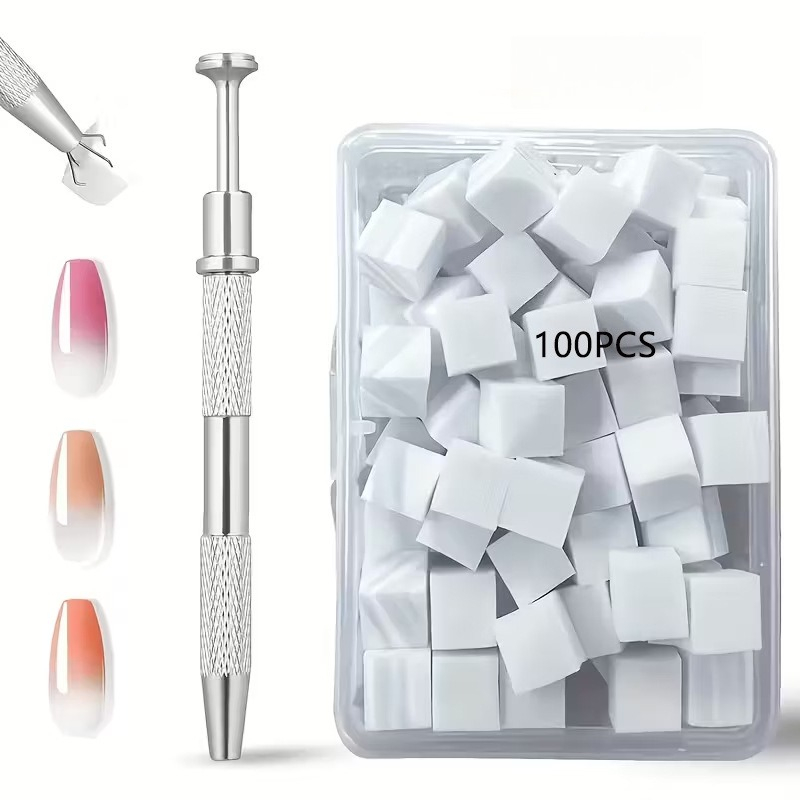 Nail Art Ombre - Mini-Nagelschwamm-Puff & Nagel-Grab-Clips, Farbverlauf-Rouge-Nagelkunst-Werkzeuge für Ombre-