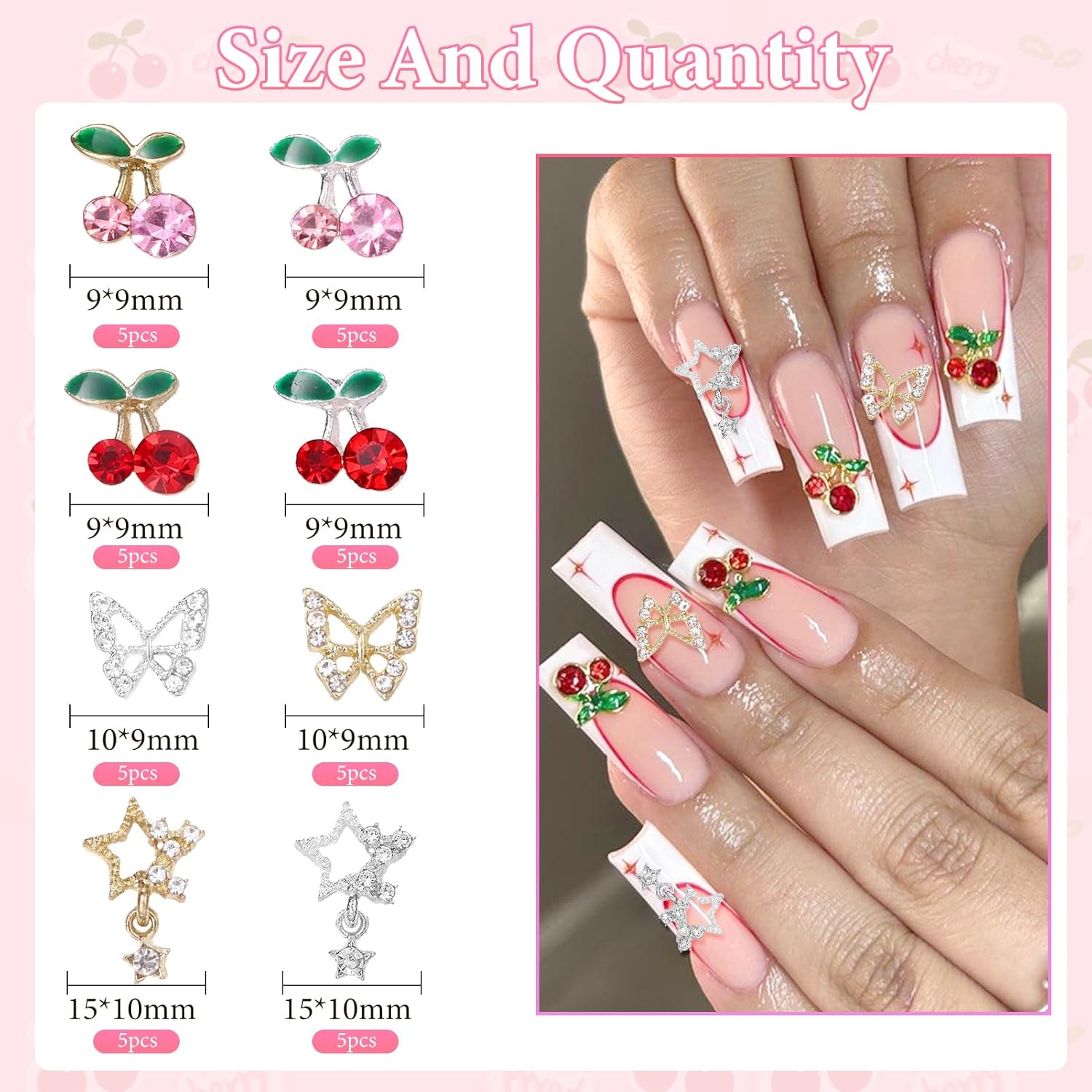 40 Stück Legierung Nagel Edels – Nail Art Valentines Day Bewertung und Preis