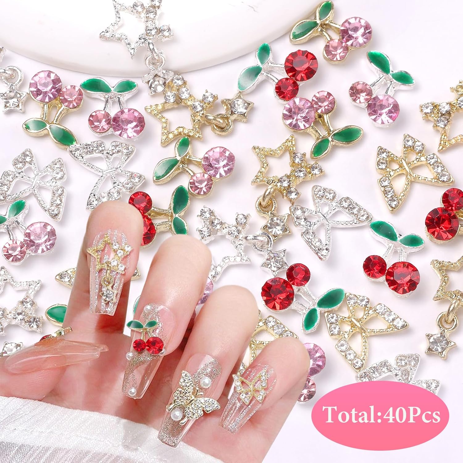 40 Stück Legierung Nagel Edels – Nail Art Valentines Day Bewertung und Preis