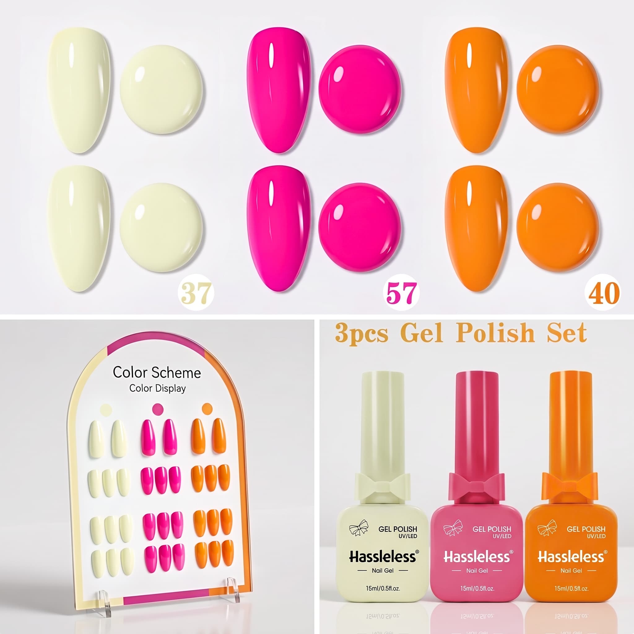 Problemloses Nagellack-Gel-Set – Nail Art Orange Bewertung und Preis