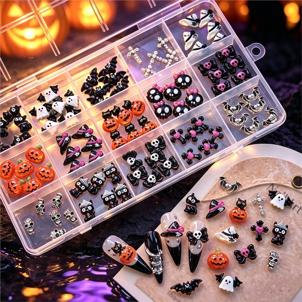 15Grid 3D Niedliche Halloween- – Nail Art Valentines Day Bewertung und Preis