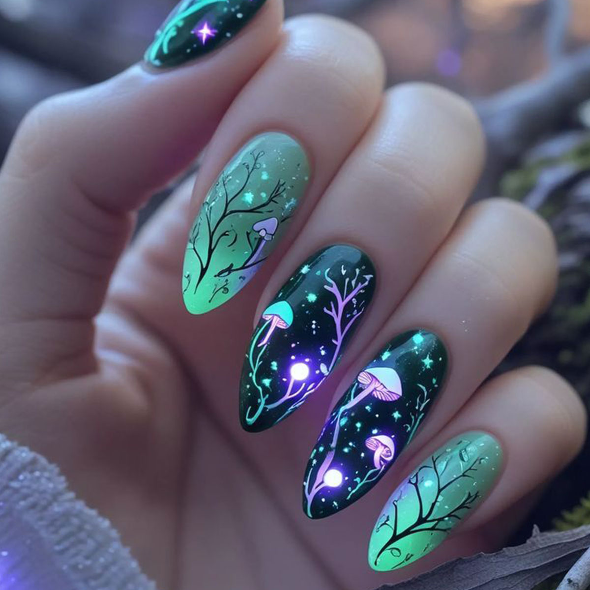 Mandel-Press-on-Nägel, Pilz-Ku – Nail Art Press On Bewertung und Preis