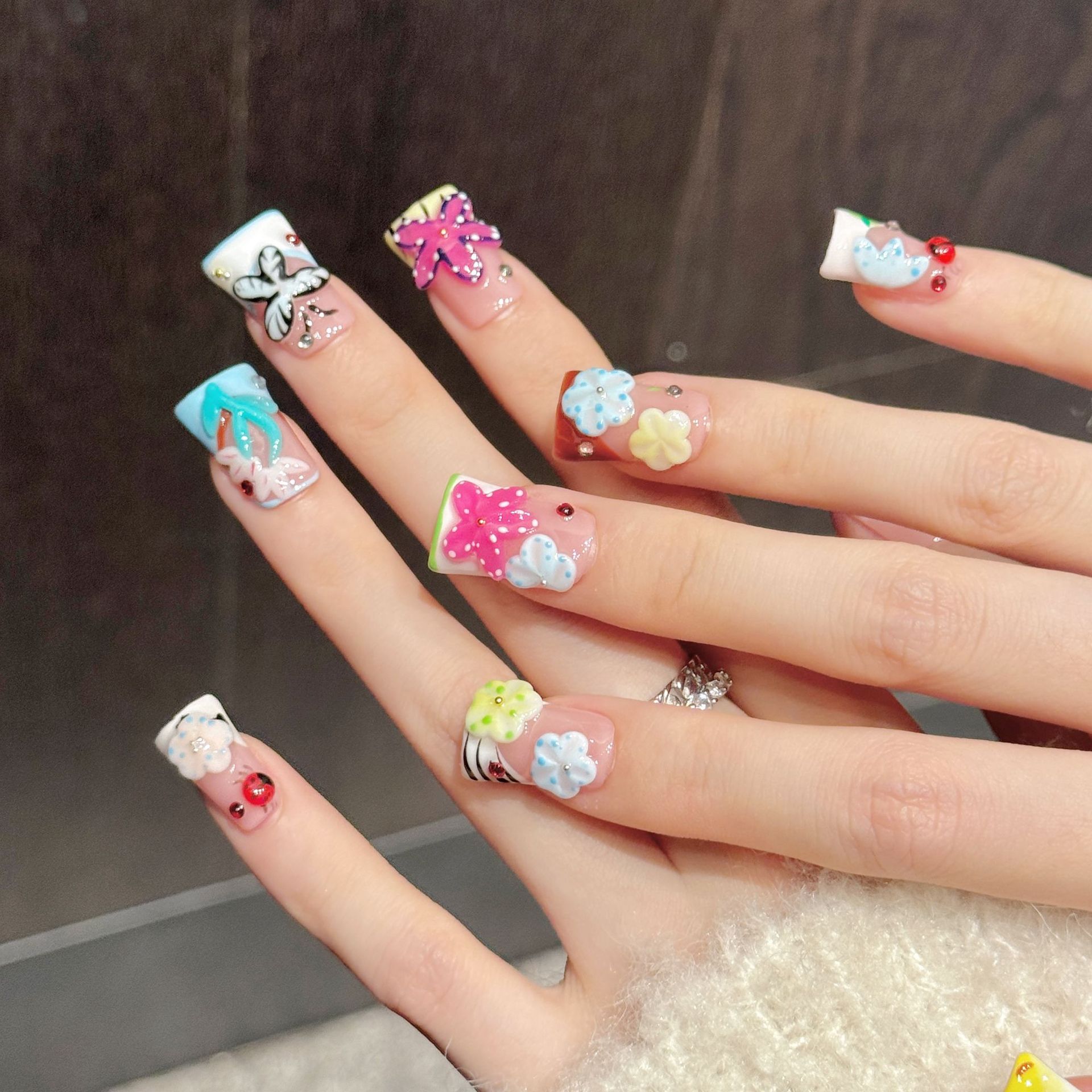 10 Stück handgefertigte Enten- – Nail Art Press On Bewertung und Preis