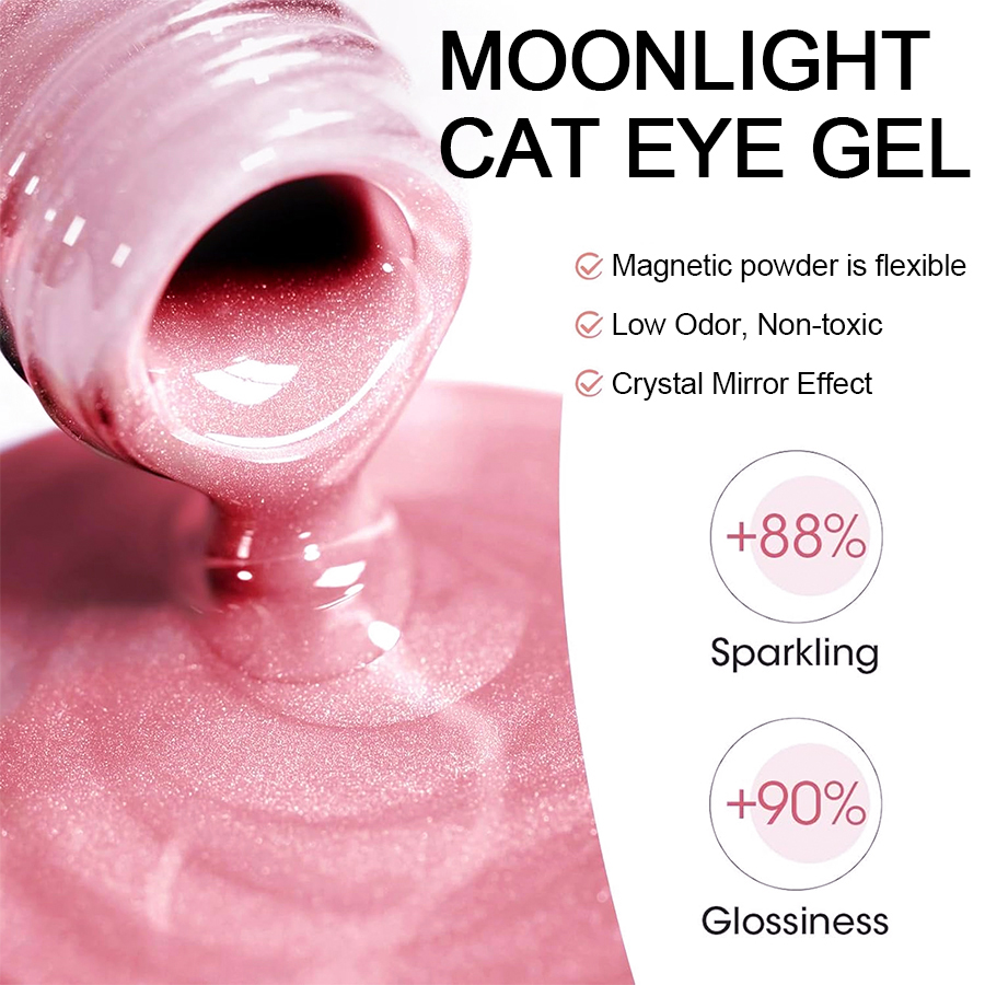 Rosa Katzenauge Gel-Nagellack  – Nail Art Valentines Day Bewertung und Preis