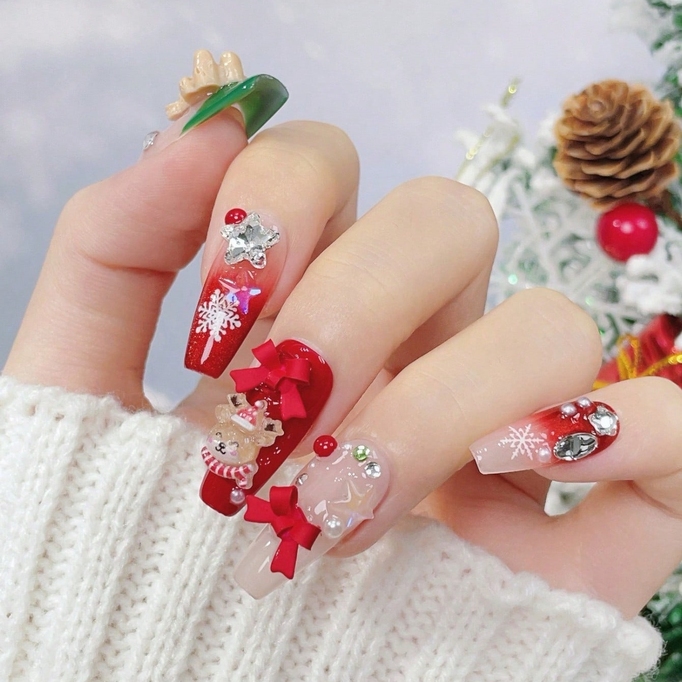 10 Stück handgefertigte Sargfö – Nail Art Press On Bewertung und Preis